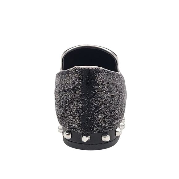 Marc Fisher Women Abree Studded Heel Slip On Loafers Size US 9M Black/Pewter - Picture 5 of 6